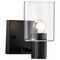 Nuvo Clarksville - 1 Light Vanity - Matte Black with Clear Glass 60/8061 - alternate 2